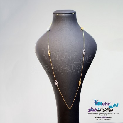 Gold Necklace on clothes - Lace design-MM0520